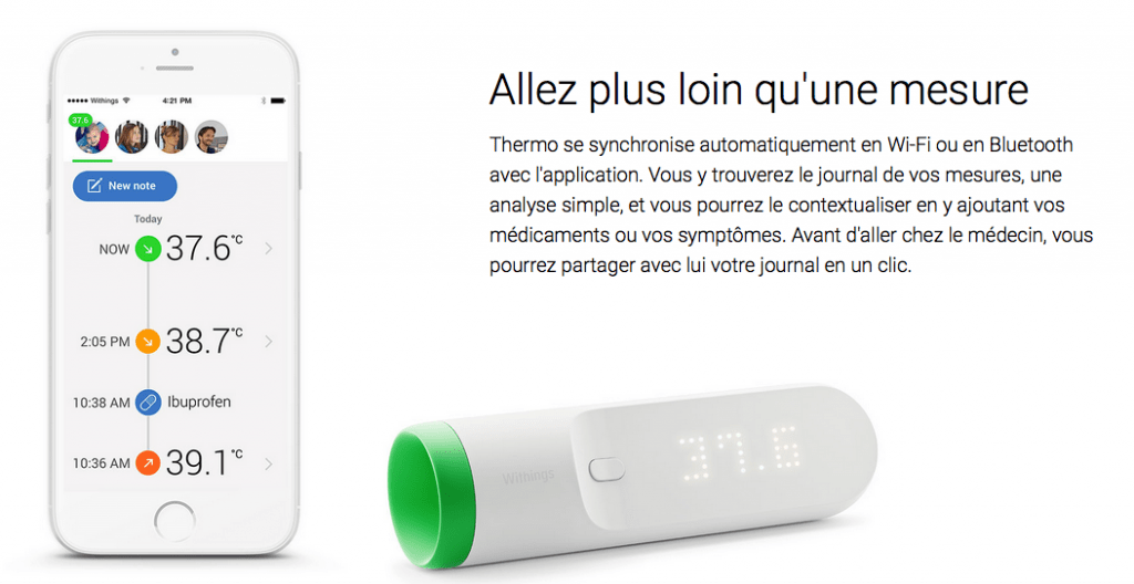 Innovation française lors du CES 2016 : Thermo de Withings