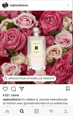 Instagram Shopping France : affichage du bouton d'achat